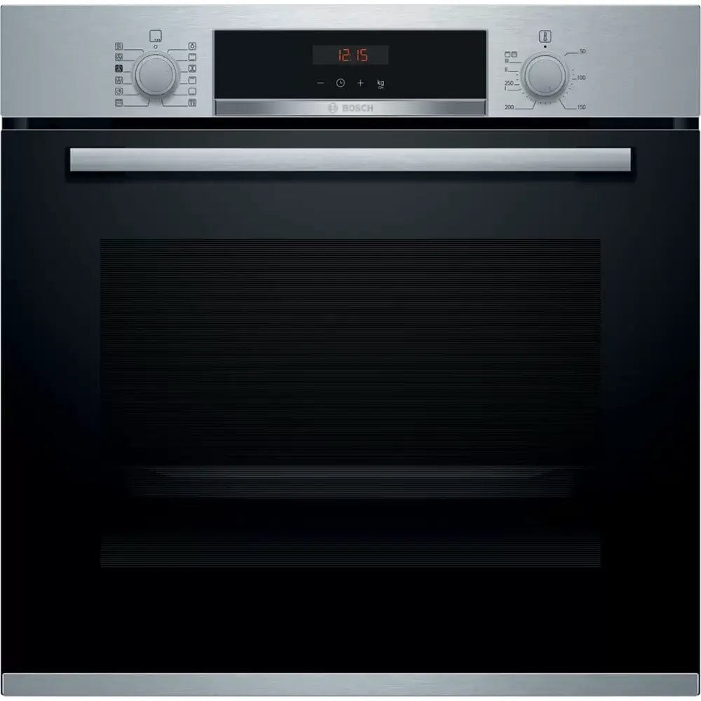 Bosch HRS574BS0B Series 4 71 Litre Built In Oven, Added Steam Function, 59.4cm Wide - Stainless Steel | Atlantic Electrics