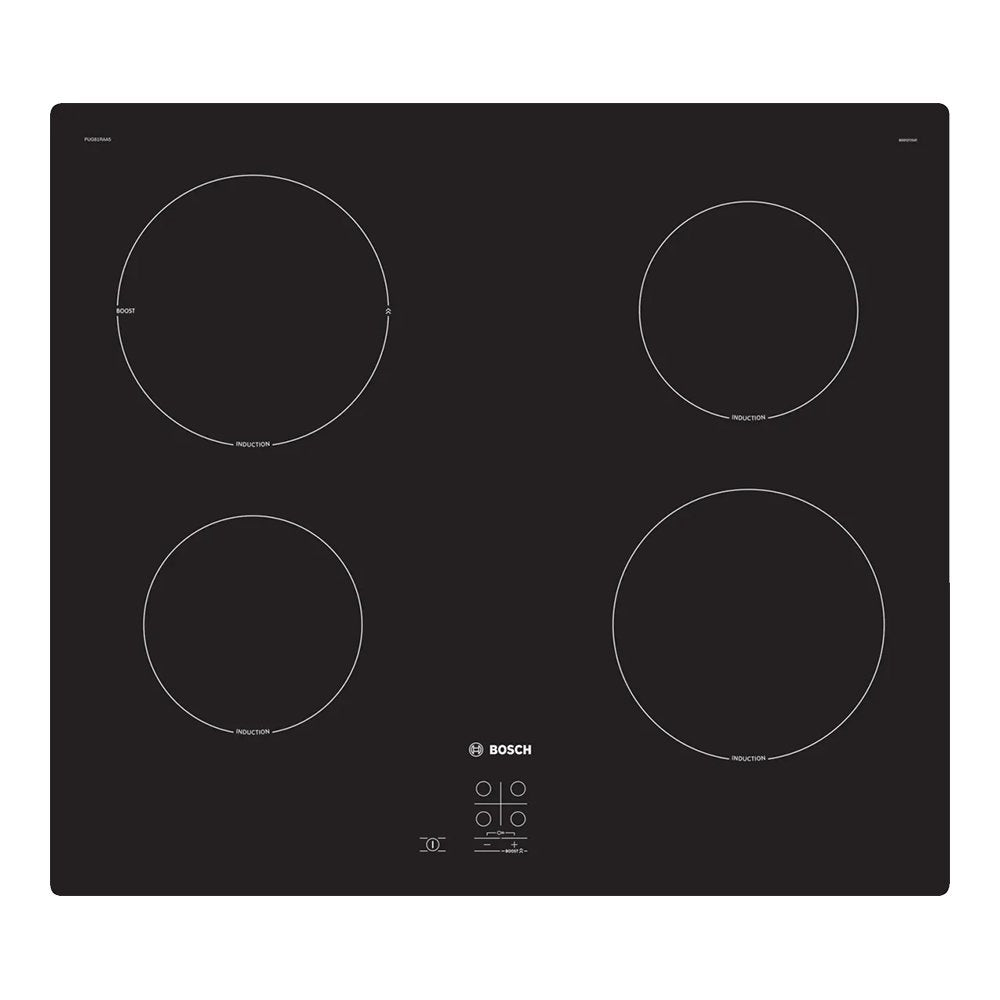 Bosch PUG61RAA5B 59.2cm Induction Hob Black | Atlantic Electrics