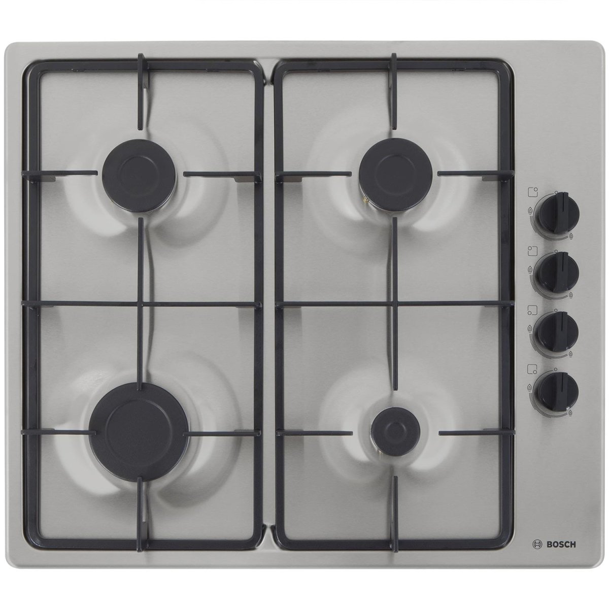 BOSCH Serie 2 PBP6B5B60 4 Burner Gas Hob - Stainless Steel | Atlantic Electrics