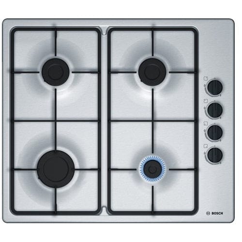 BOSCH Serie 2 PBP6B5B60 4 Burner Gas Hob - Stainless Steel | Atlantic Electrics