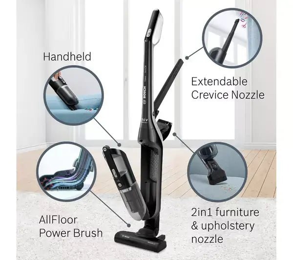 BOSCH Serie 4 Flexxo ProHome BBH3211GB Cordless Vacuum Cleaner - Black | Atlantic Electrics