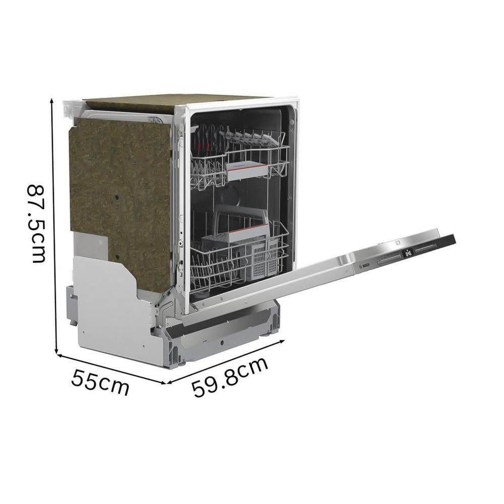 Bosch Serie 4 SGV4HAX40G Fully Integrated Standard Dishwasher - Stainless Steel Control Panel | Atlantic Electrics