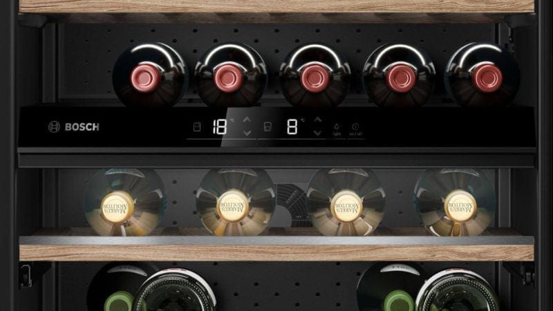 Bosch Serie 6 KUW21AHG0G 60cm wide Built In Wine Cooler - Black | Atlantic Electrics