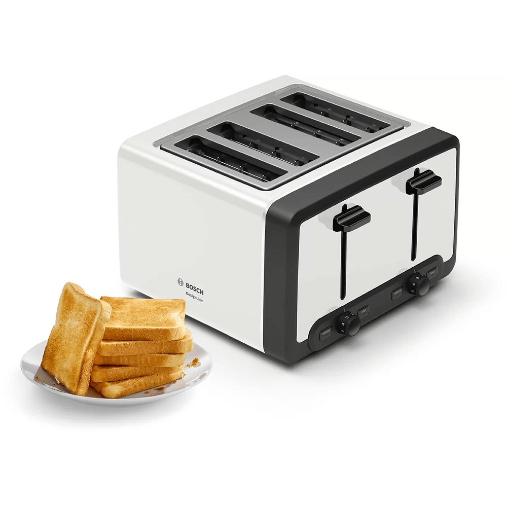 Bosch TAT5P441GB 4 Slice Toaster White - Atlantic Electrics - 39477783167199 