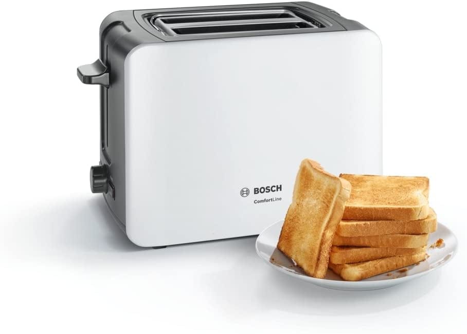 Bosch TAT6A111GB 2 Slice Toaster - White | Atlantic Electrics