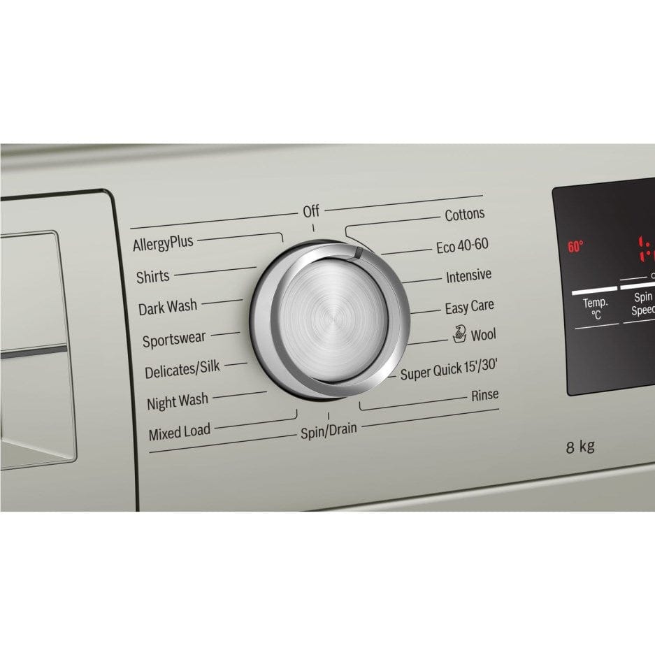 Bosch WAN282X1GB Serie 4 VarioPerfect 8kg 1400rpm Freestanding Washing Machine With EcoSilence Drive - Easyclean Stainless Steel - Atlantic Electrics - 39477787394271