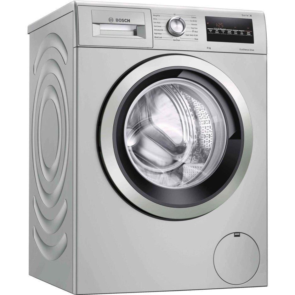 Bosch WAN282X1GB Serie 4 VarioPerfect 8kg 1400rpm Freestanding Washing Machine With EcoSilence Drive - Easyclean Stainless Steel - Atlantic Electrics - 39477787361503