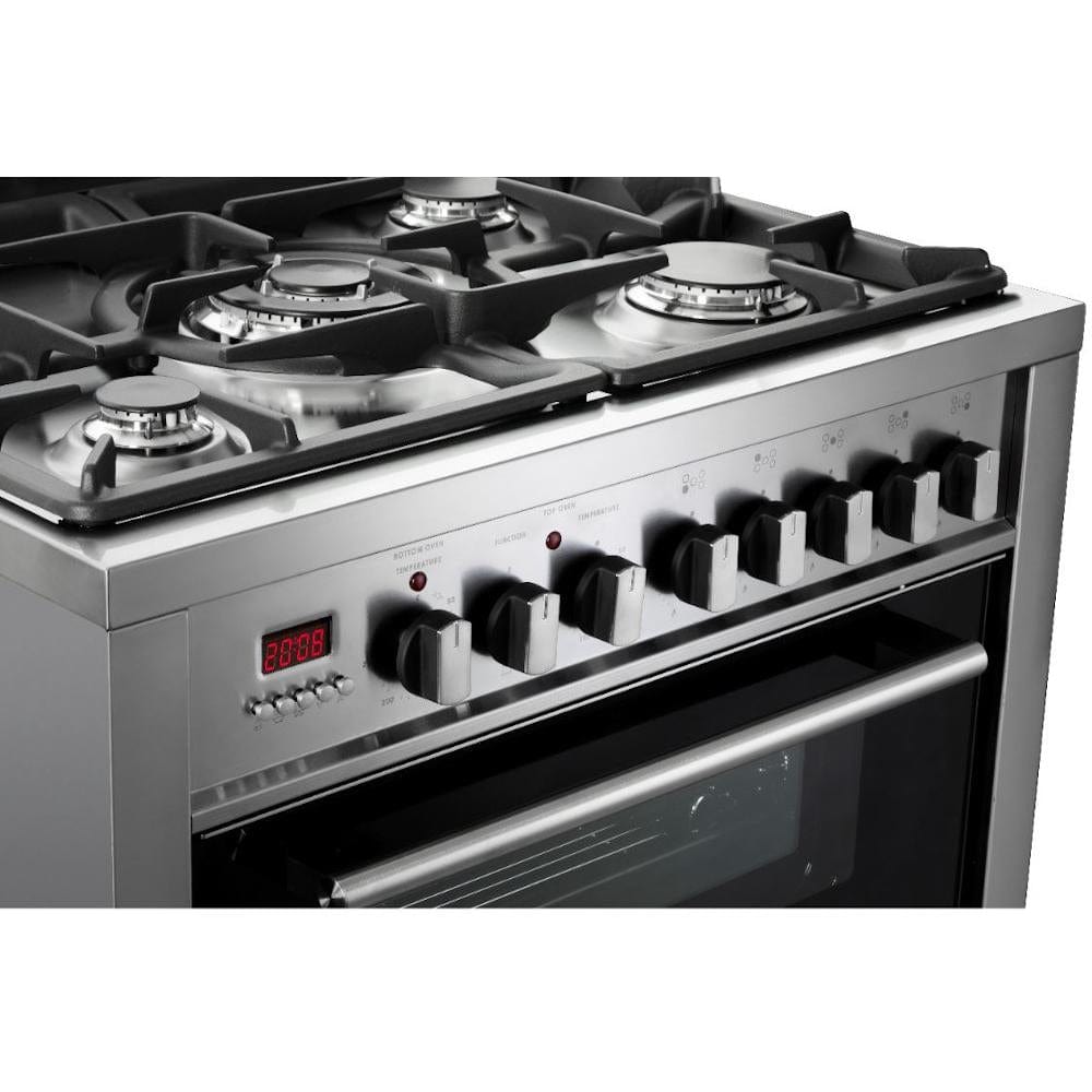 Delonghi DDC707DF 70cm Freestanding Double Oven Duel Fuel Cooker in Stainless Steel | Atlantic Electrics