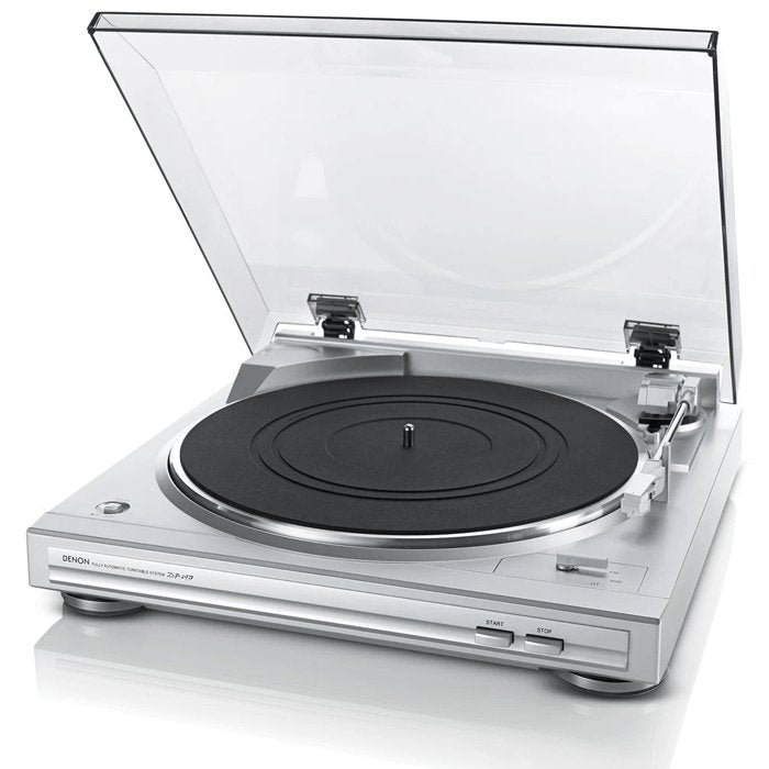 Denon DP29F Fully Automatic Stereo Hi-Fi Turntable With Built-in Phono Preamp - Silver | Atlantic Electrics