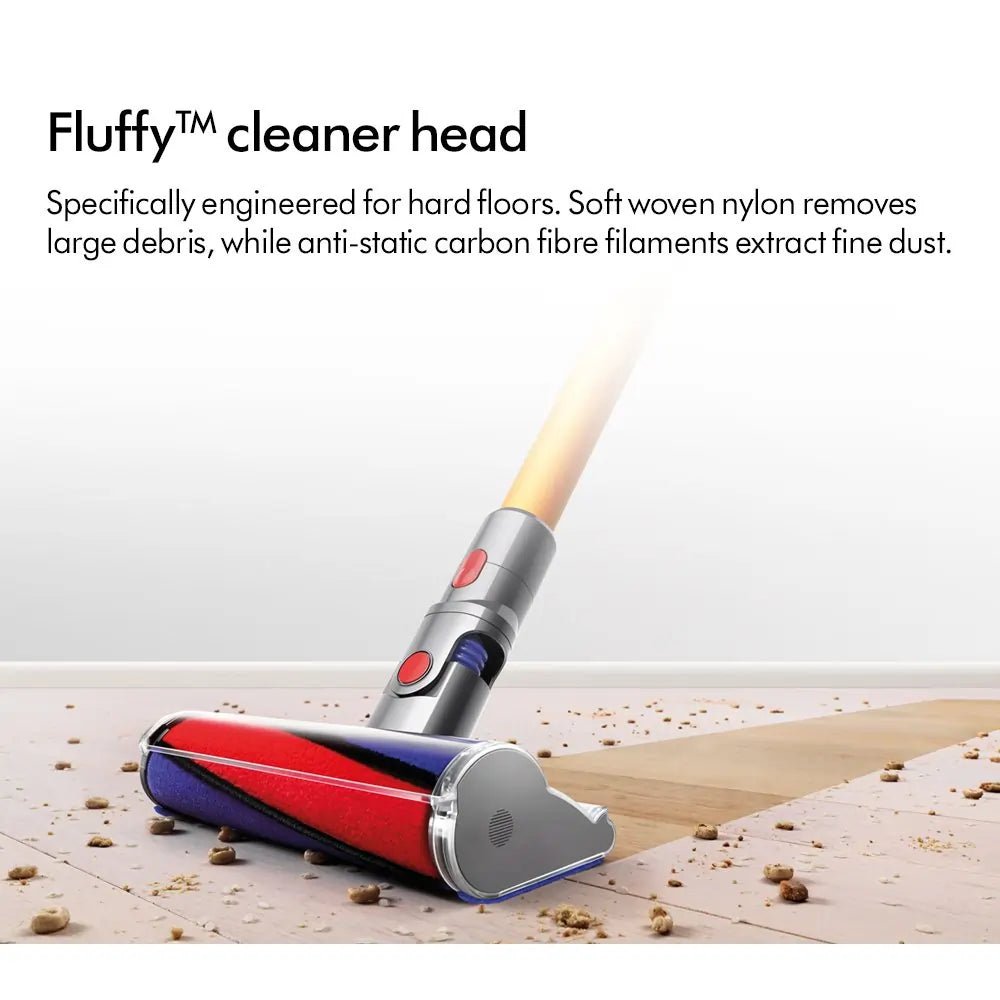 Dyson V8 Absolute Cordless Stick Vacuum Cleaner - 40 Minutes Run Time - Silver/Yellow | Atlantic Electrics