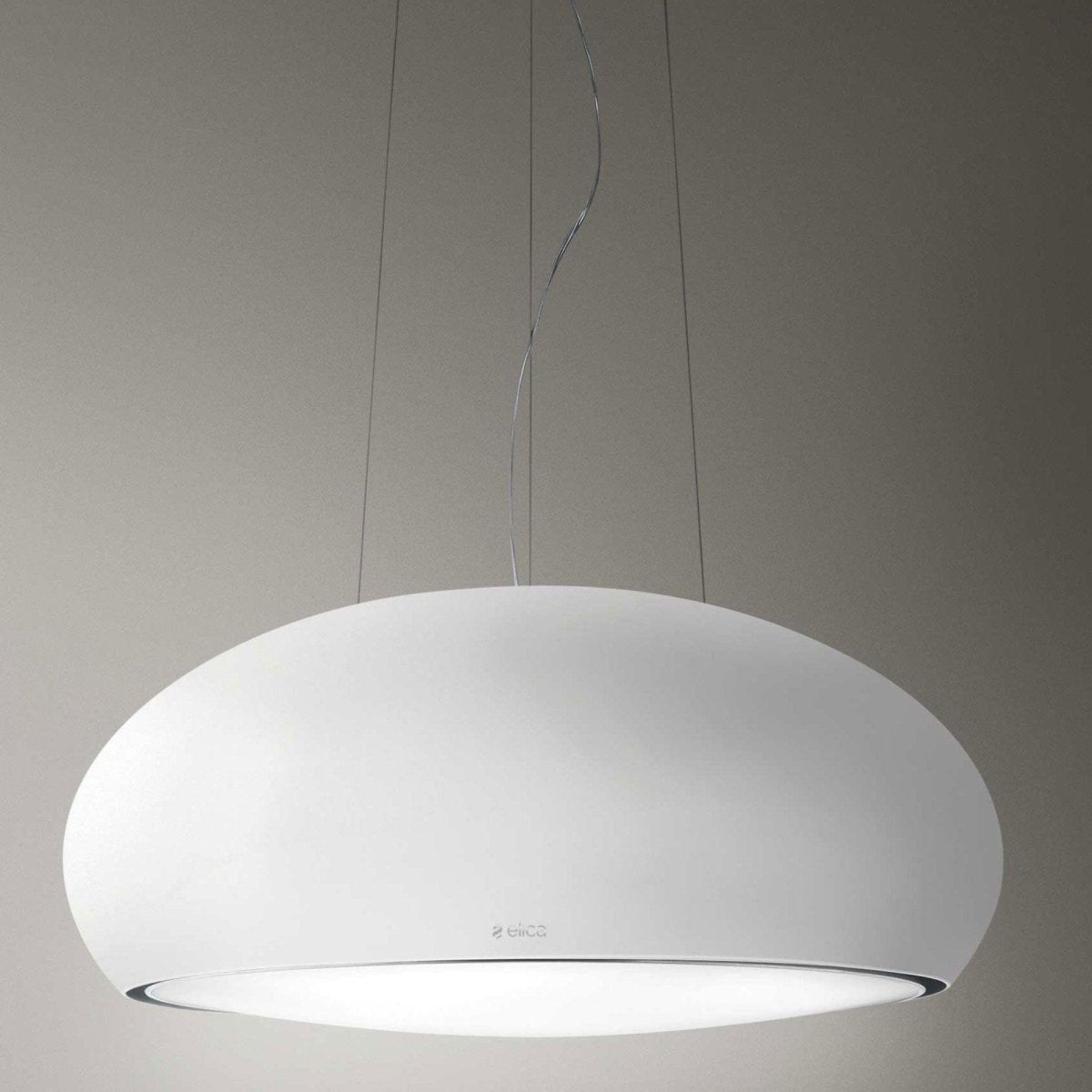 Elica Pearl 80cm Ceiling Mounted Hood Matt White Hood | Atlantic Electrics