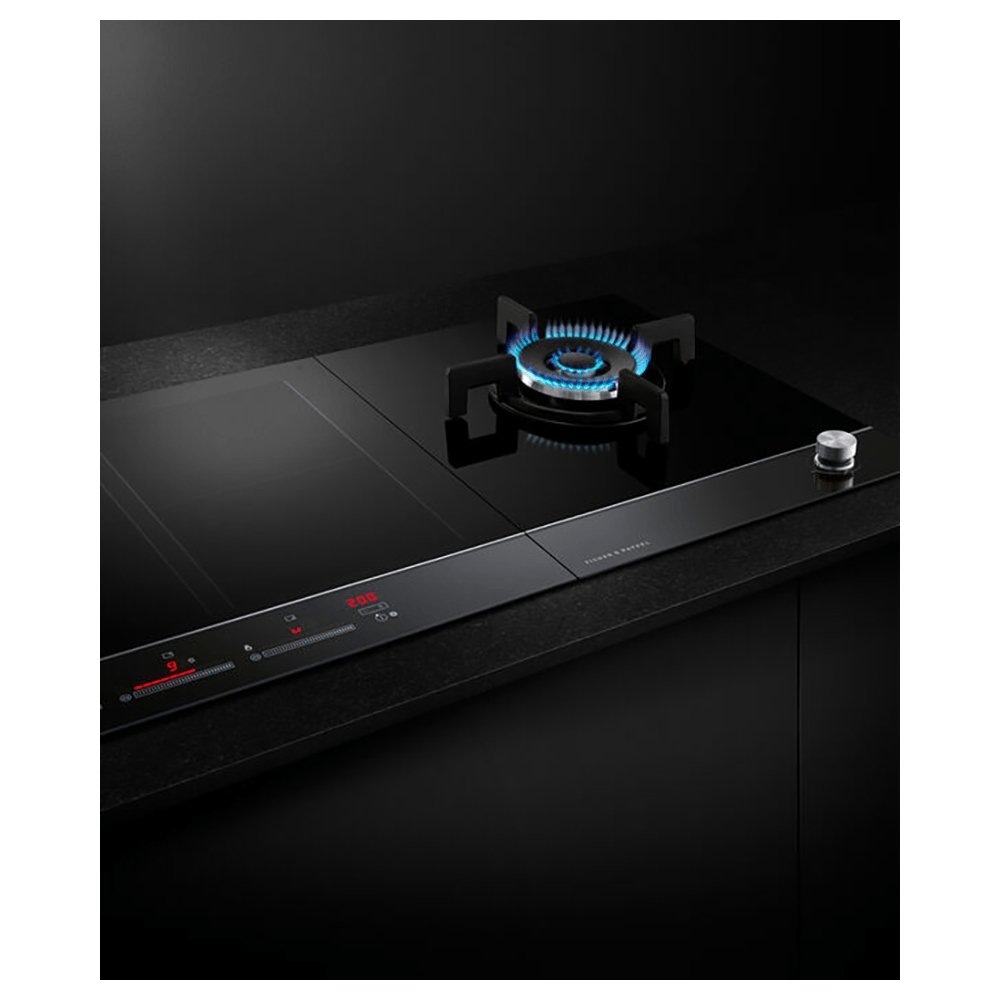 Fisher & Paykel CG451DNGGB4 Single Burner 45cm Gas Domino Hob Black on Glass | Atlantic Electrics
