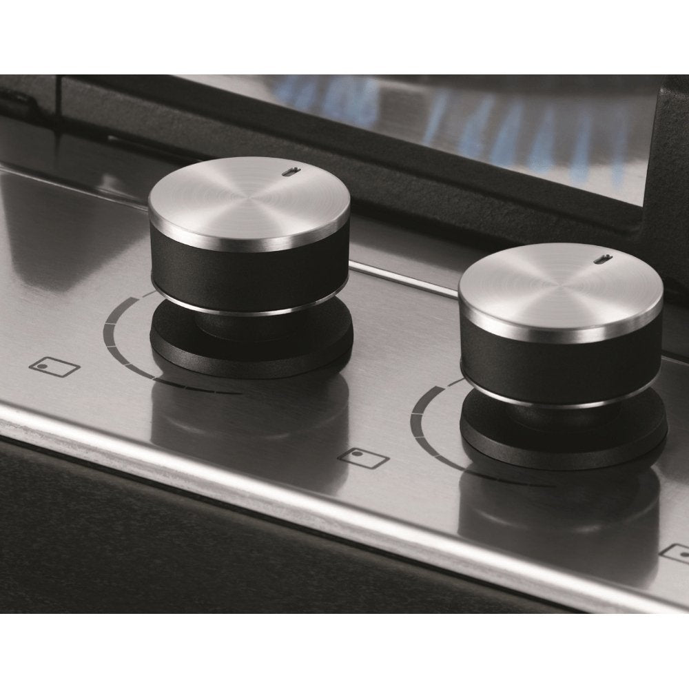 Fisher + Paykel CG604DNGX1 600mm Wide Gas on Steel 4 Burner Chrome Pinstripe Detail - Natural Gas - | Atlantic Electrics