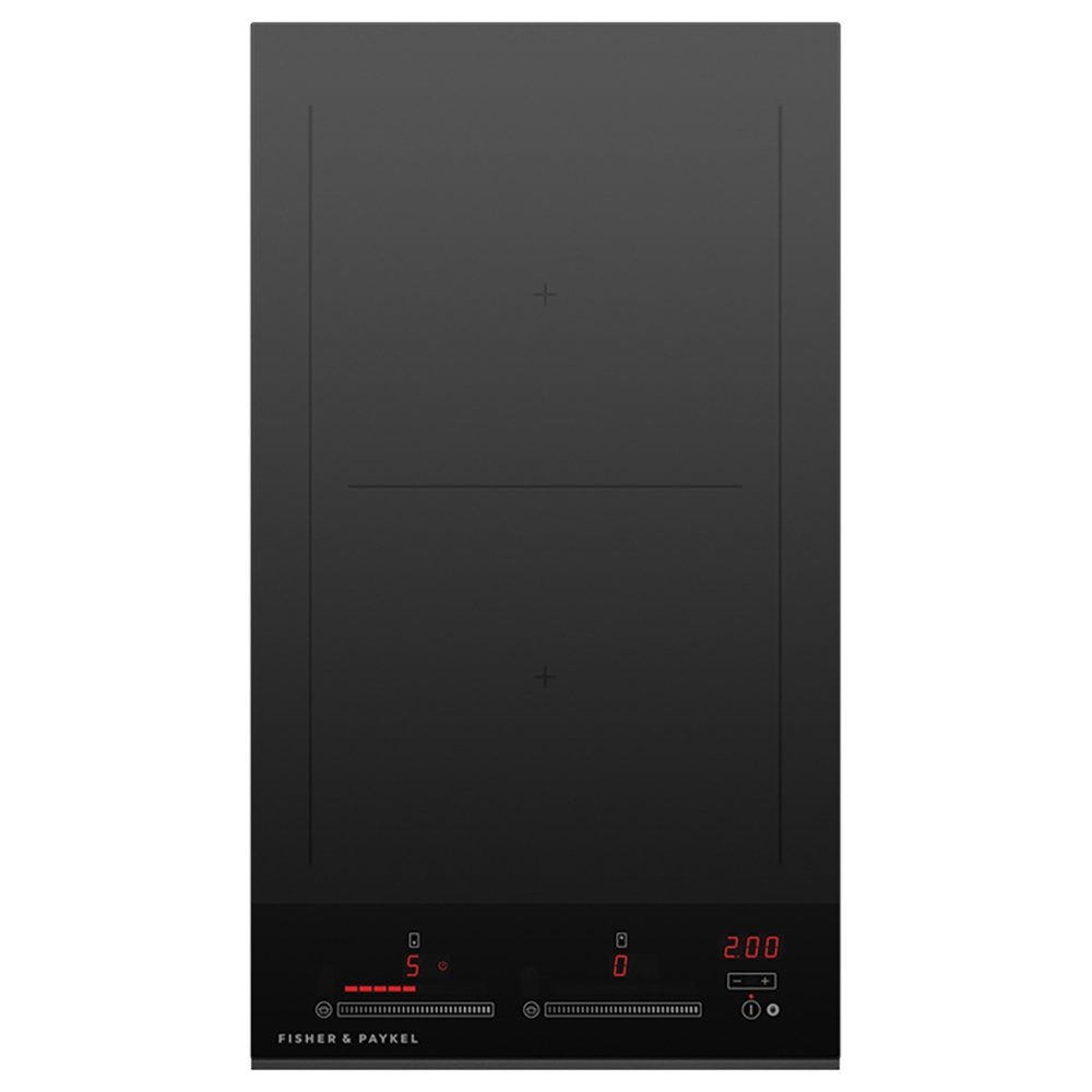 Fisher + Paykel CI302DTB4 30cm Wide Induction Hob, 2 Zones with SmartZone - Black Glass | Atlantic Electrics