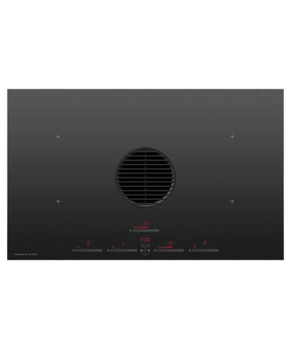Fisher & Paykel CID834DTB4 Induction Hob, 83Cm, 4 Zones With Integrated Ventilation - Black | Atlantic Electrics