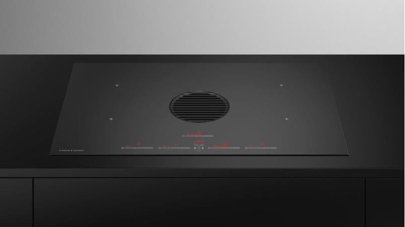 Fisher & Paykel CID834DTB4 Induction Hob, 83Cm, 4 Zones With Integrated Ventilation - Black | Atlantic Electrics