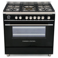 Thumbnail Fisher & Paykel OR90SCG6B1 90cm 5 Burner Dual Fuel Range Cooker - 39477837594847