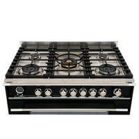 Thumbnail Fisher & Paykel OR90SCG6B1 90cm 5 Burner Dual Fuel Range Cooker - 39477838119135