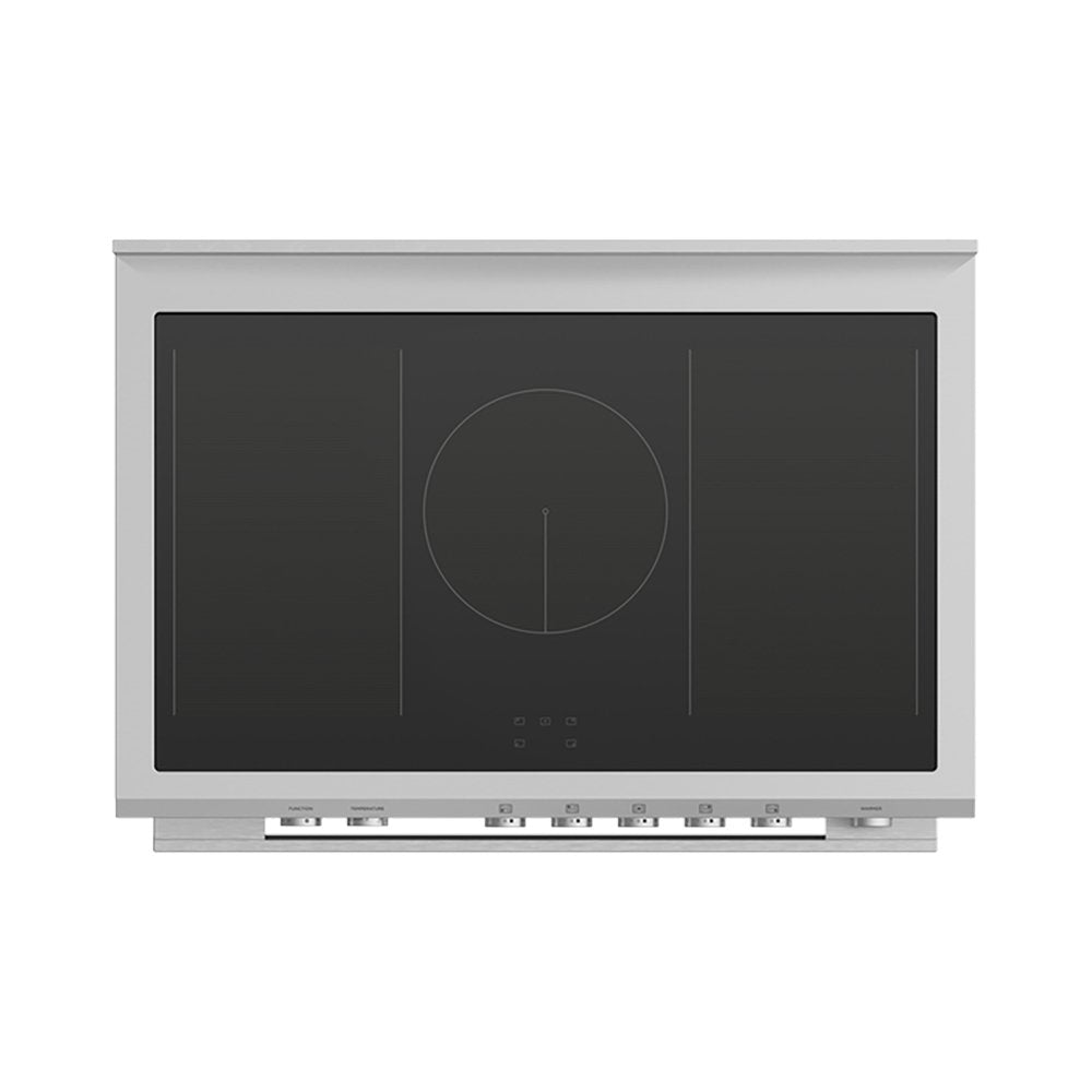 Fisher + Paykel OR90SDI6X1 89.7cm Wide Freestanding Range Cooker, Induction, 5 Zones with SmartZone - Stainless Steel | Atlantic Electrics