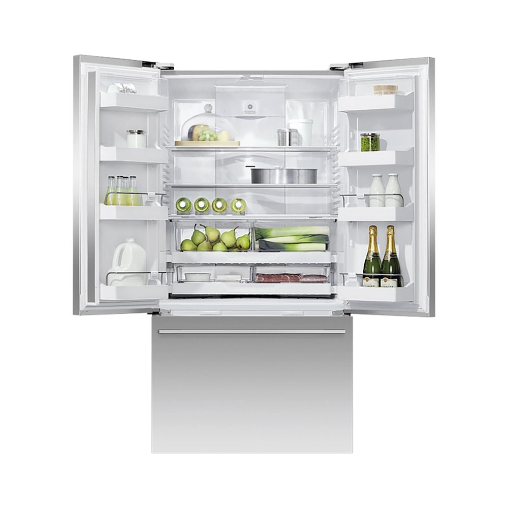 Fisher + Paykel RF610ADJX6 Series 7 569 Litre Freestanding Refrigerator Freezer, Internal Ice Maker, 90cm Wide - Stainless Steel, French Door | Atlantic Electrics