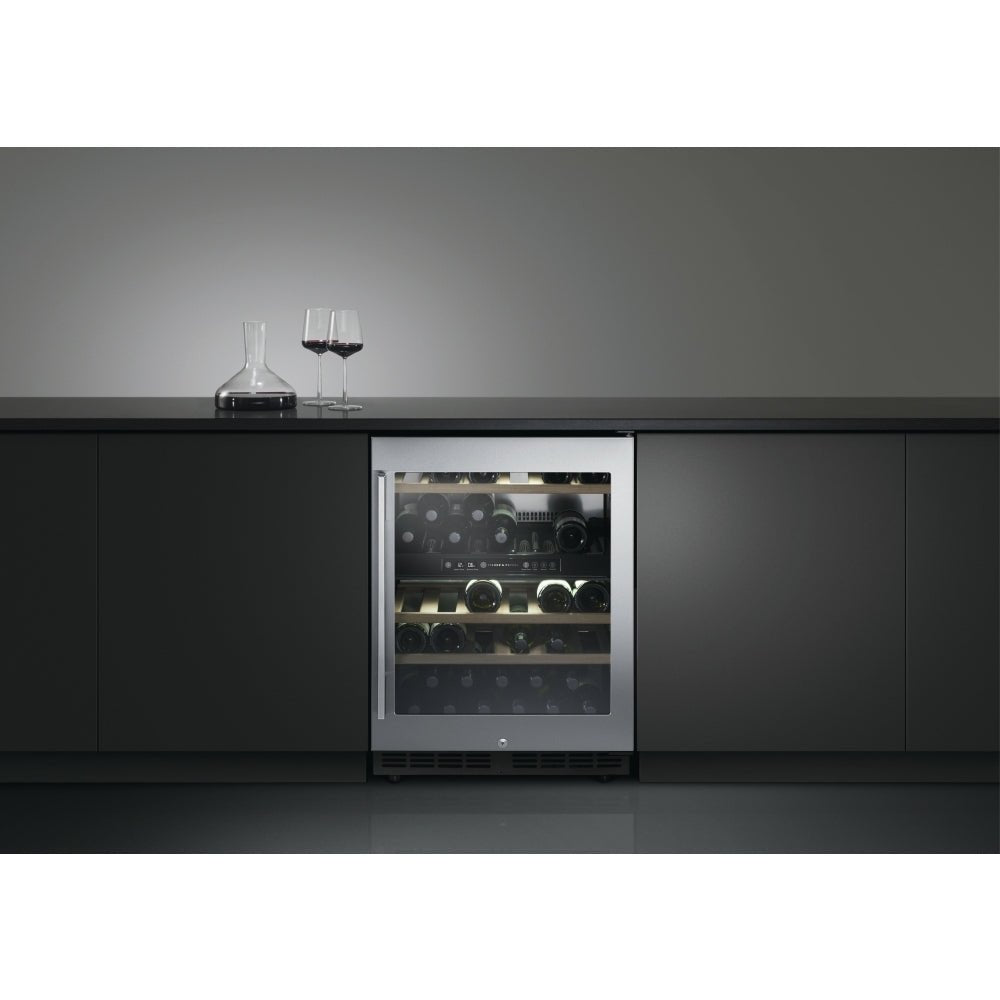 Fisher + Paykel RS60RDWX2 Wine Cabinet, 60cm, 38 Bottle- Stainless Steel | Atlantic Electrics