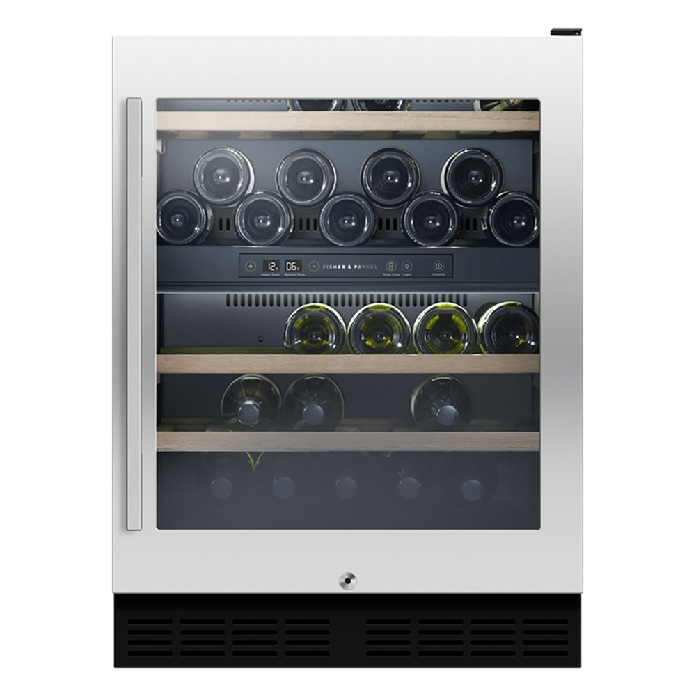 Fisher + Paykel RS60RDWX2 Wine Cabinet, 60cm, 38 Bottle- Stainless Steel | Atlantic Electrics
