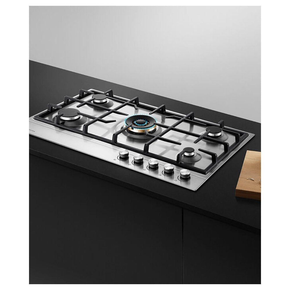 Fisher & Paykel Series 7 CG905DNGX1 90cm 5 Burner Gas Hob Stainless Steel | Atlantic Electrics