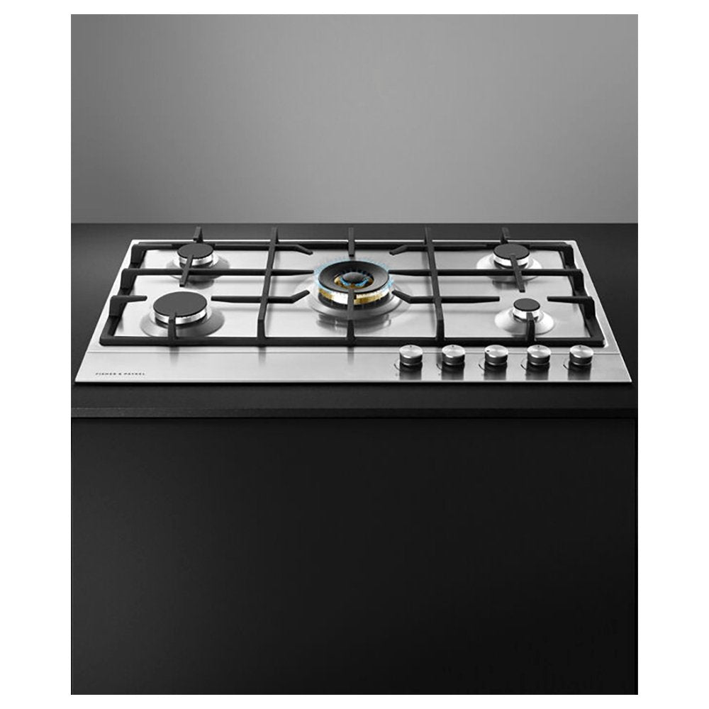 Fisher & Paykel Series 7 CG905DNGX1 90cm 5 Burner Gas Hob Stainless Steel | Atlantic Electrics