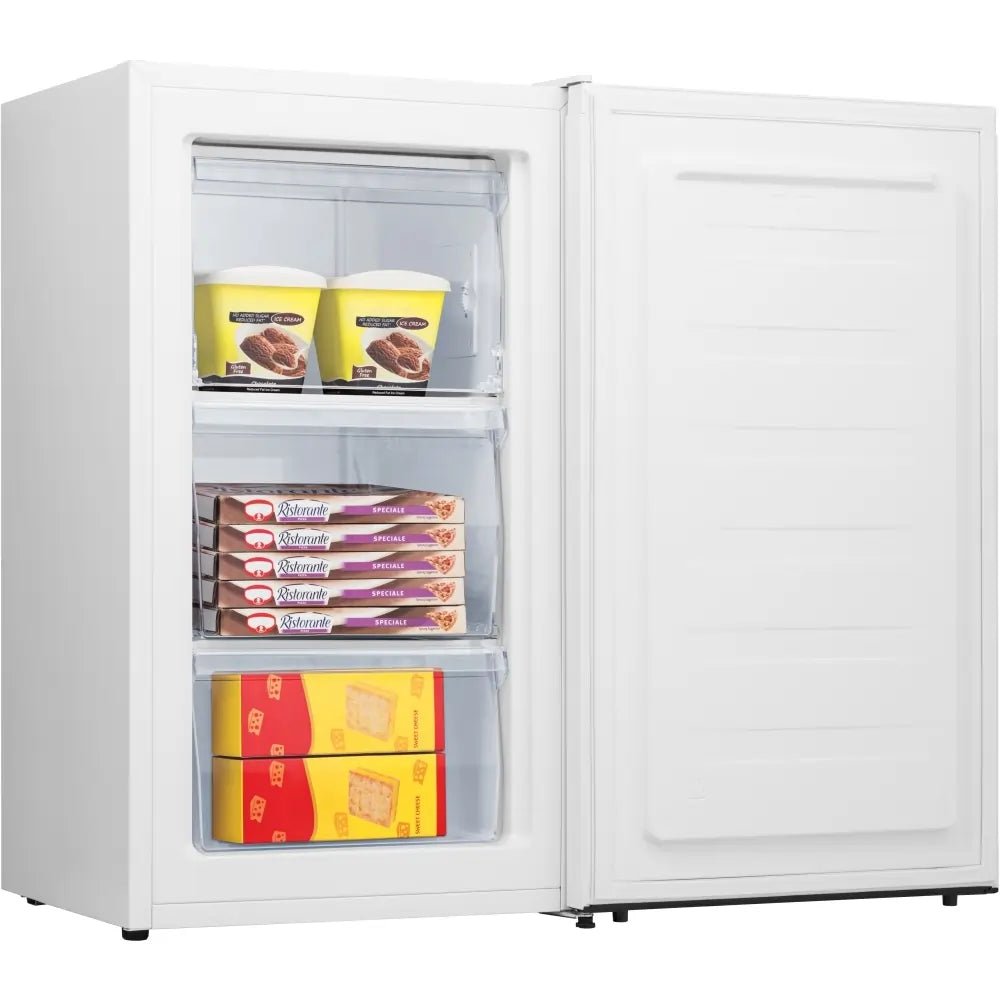 Fridgemaster MUZ4860E Static Under Counter Freezer - White | Atlantic Electrics