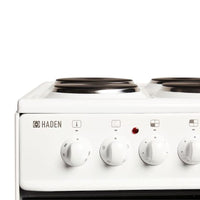 Thumbnail Haden HES50W 50cm Single Oven Electric Cooker White - 39477865283807