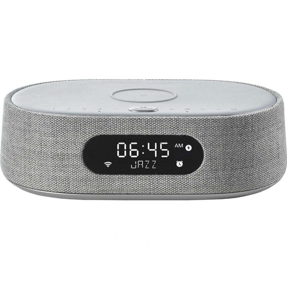 Harman Kardon Citation Oasis voice-controlled speaker with DAB/DAB+ radio and wireless phone charging - Grey | Atlantic Electrics