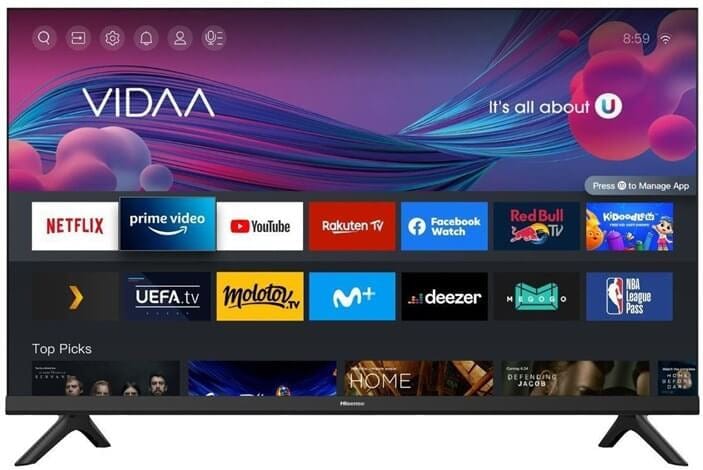 Hisense 32" A4G 32A4GTUK HD Ready Smart TV with DTS Virtual X & Freeview Play - Atlantic Electrics - 39477874065631