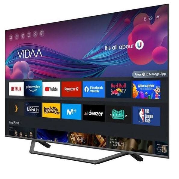 Hisense 65A7GQTUK 65" QLED 4K UHD HDR SMART TV with HDR10+ Dolby Vision™, Dolby Atmos® and Alexa & Google Assistant - Atlantic Electrics - 39477877244127