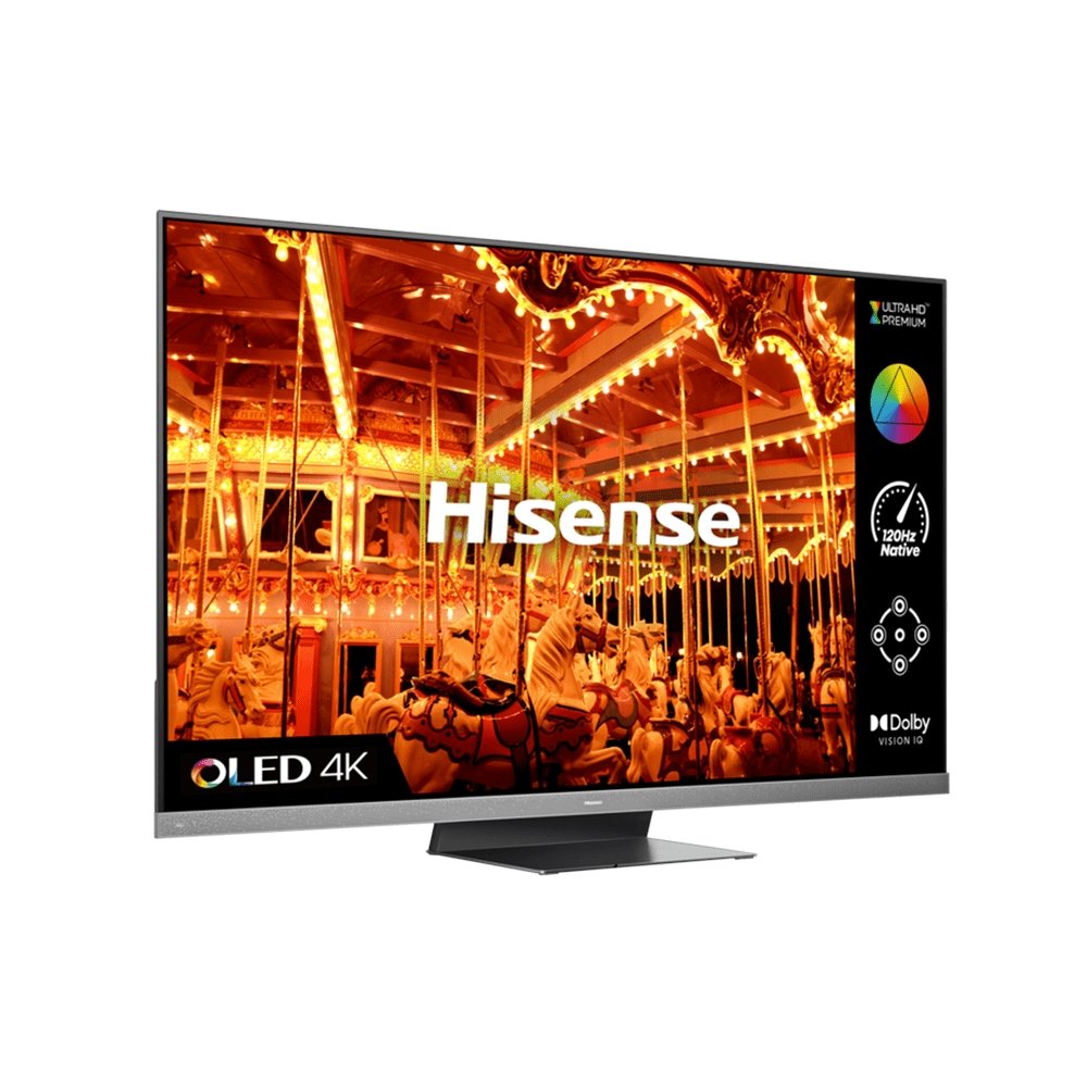 Hisense 65A9HTUK 65" 4K UHD HDR OLED Freeview Smart TV, 144.7cm Wide - Black | Atlantic Electrics