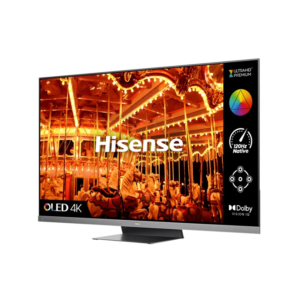 Hisense 65A9HTUK 65" 4K UHD HDR OLED Freeview Smart TV, 144.7cm Wide - Black | Atlantic Electrics