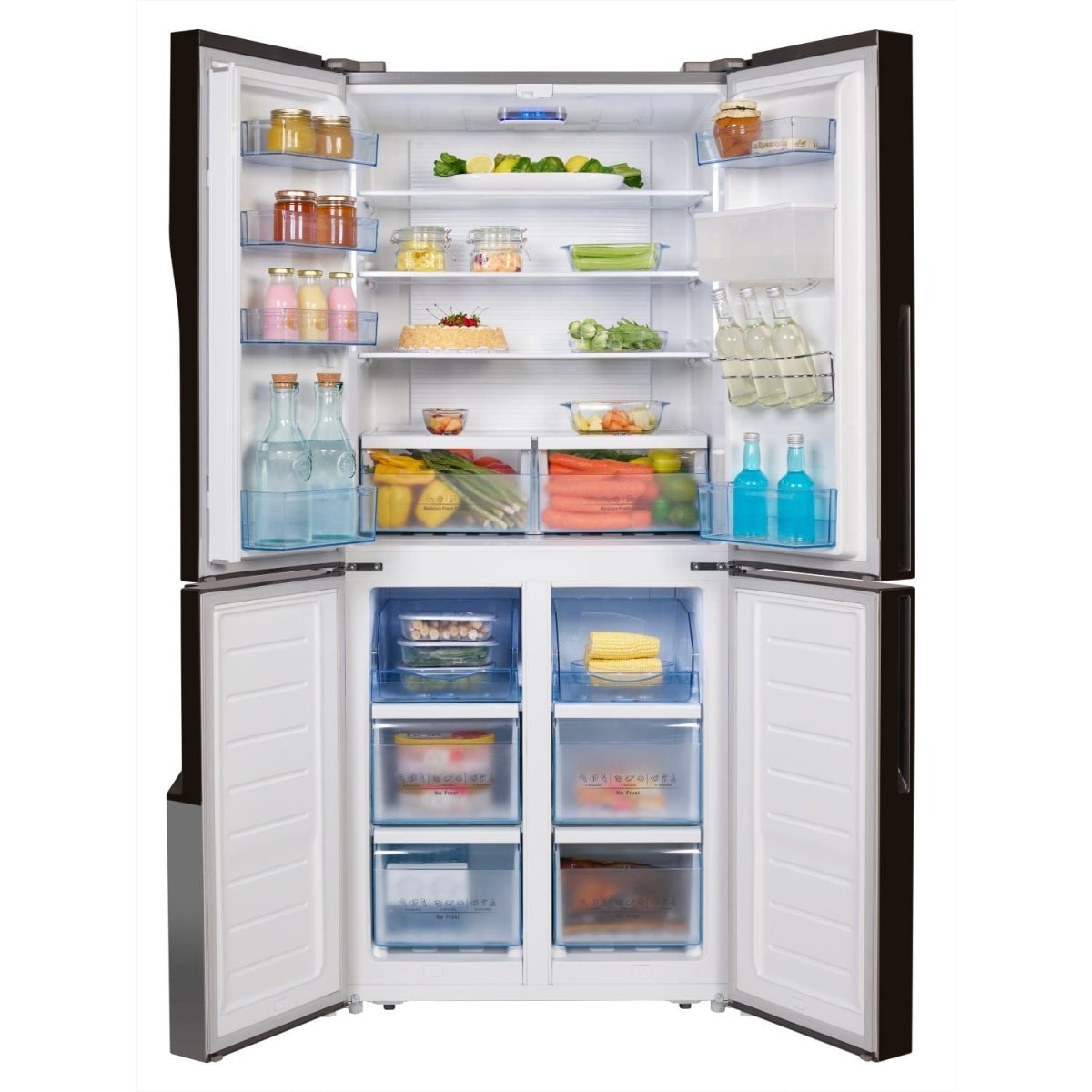 Hisense RQ560N4WC1 American Style Fridge Freezer - Stainless Steel Effect | Atlantic Electrics