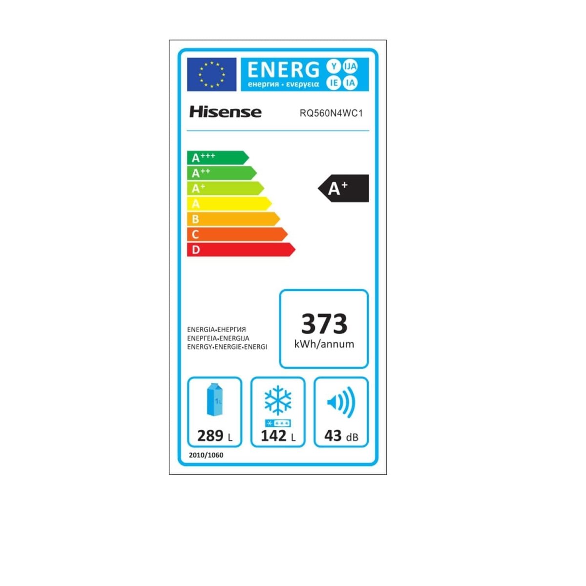 Hisense RQ560N4WC1 American Style Fridge Freezer - Stainless Steel Effect | Atlantic Electrics