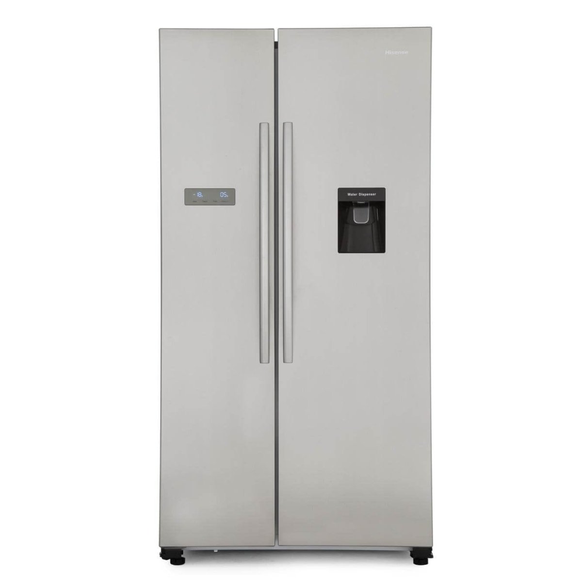 Hisense RS741N4WC11 non-plumbed American Style Fridge Freezer - Stainless Steel | Atlantic Electrics