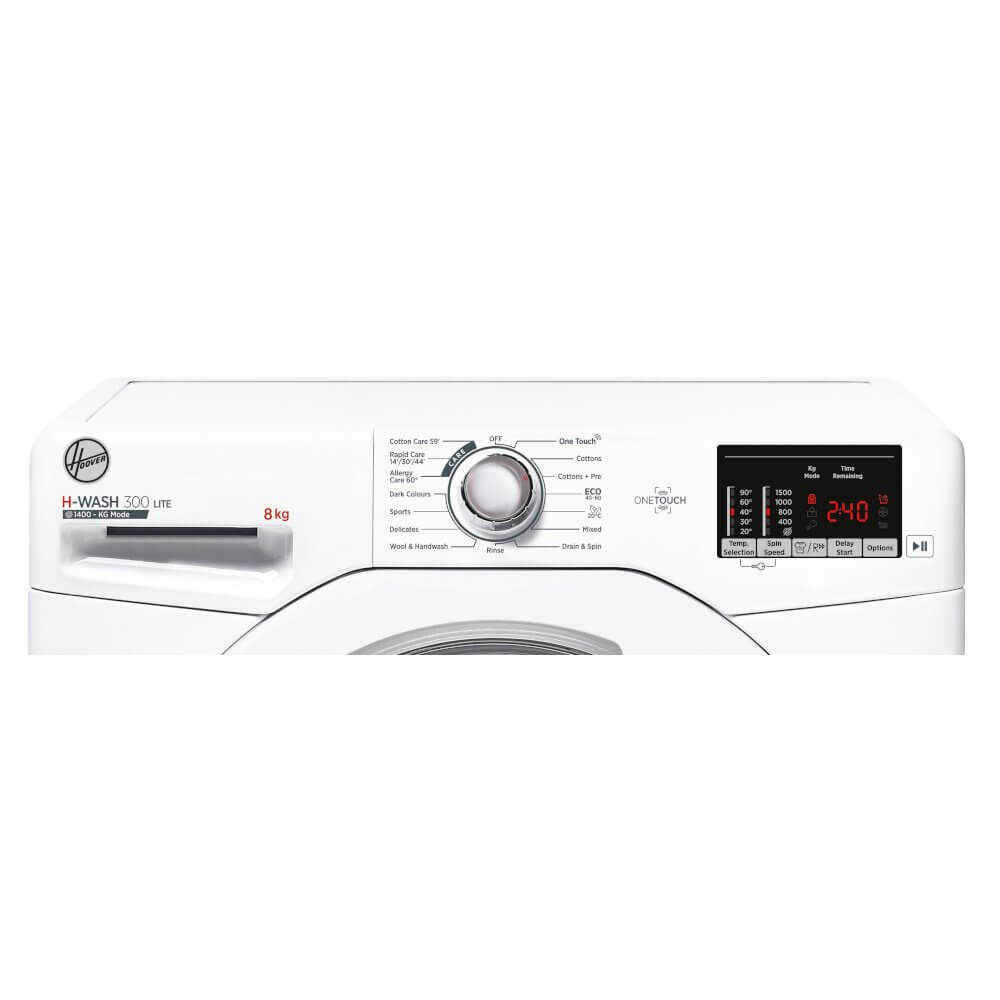 Hoover H3W582DE 8kg 1500 Spin Washing Machine - White | Atlantic Electrics