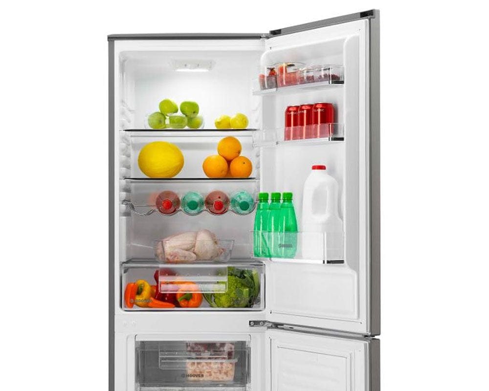 Hoover HCF5172XK 252 Litre Freestanding Fridge Freezer 50-50 Split Frost Free 55cm Wide - Silver - Atlantic Electrics - 39477902180575