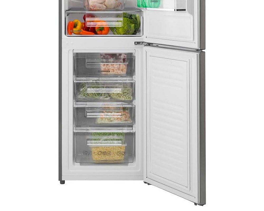 Hoover HCF5172XK 252 Litre Freestanding Fridge Freezer 50-50 Split Frost Free 55cm Wide - Silver - Atlantic Electrics - 39477902213343