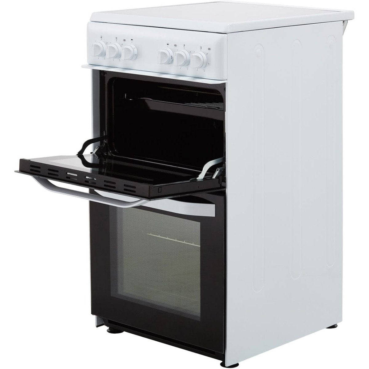 Hotpoint Cloe HD5V92KCW 50cm Electric Cooker with Ceramic Hob - White | Atlantic Electrics