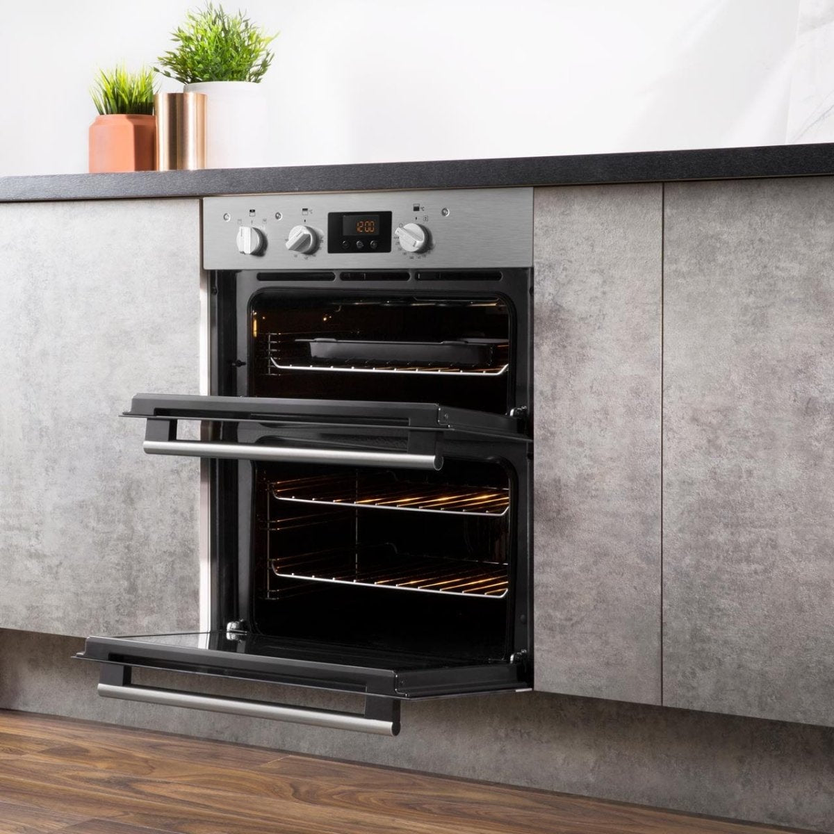 HOTPOINT DU2540BL Electric Built Under Double Oven - Black | Atlantic Electrics