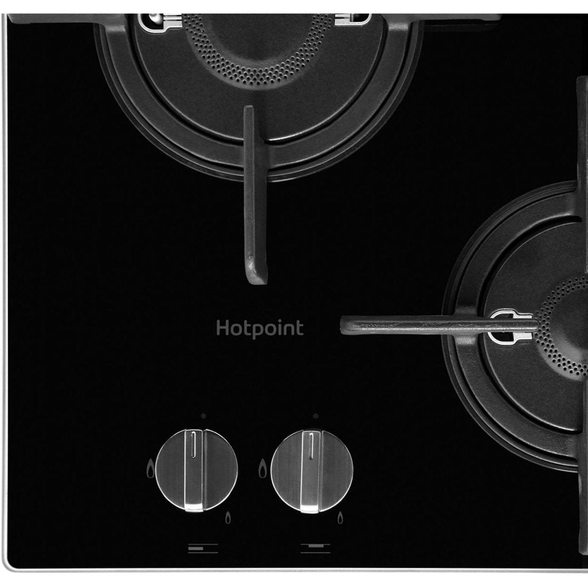 HOTPOINT FTGHG641DHBK 60cm Four Burner Gas-on-glass Hob - Black | Atlantic Electrics