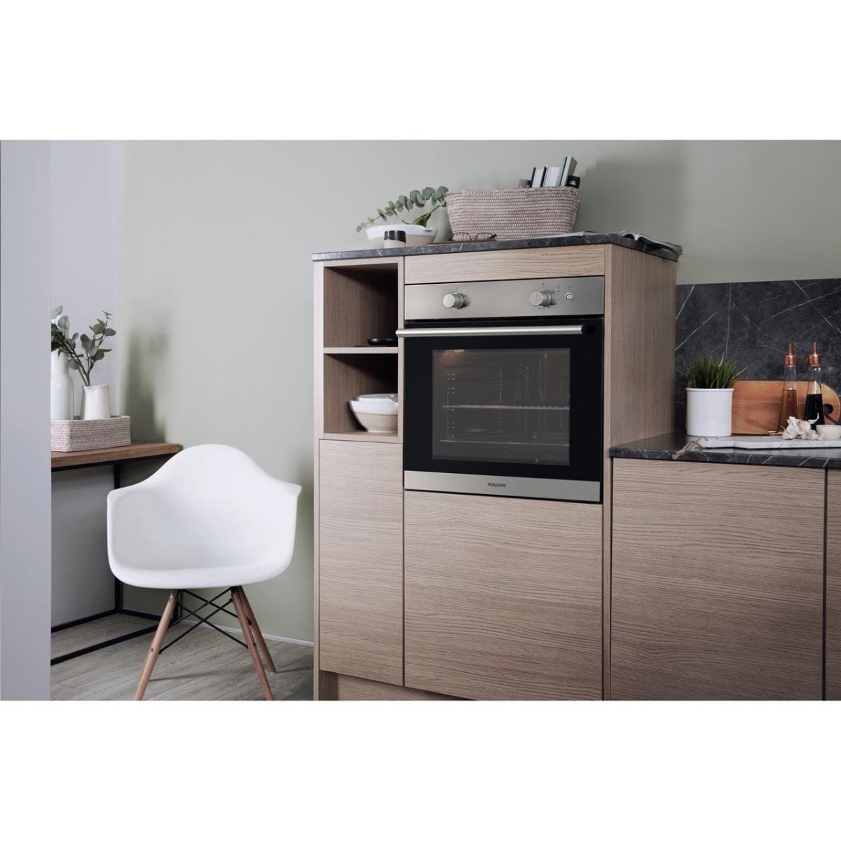 Hotpoint GA2124IX Single Gas Oven - Stainless Steel | Atlantic Electrics
