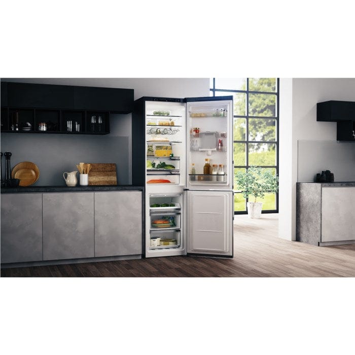 Hotpoint H7T911AKSHAQUA 70-30 Frost Free Fridge Freezer - Black - Stainless Steel | Atlantic Electrics