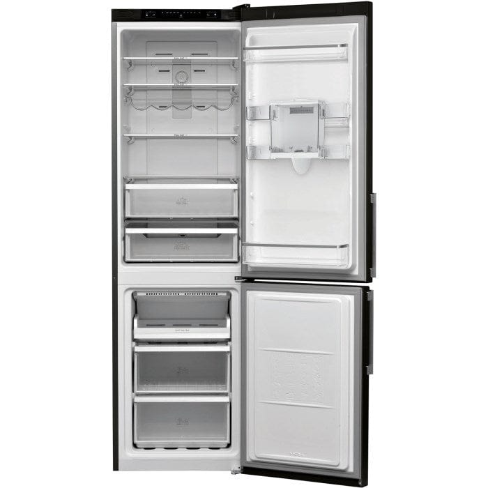 Hotpoint H7T911AKSHAQUA 70-30 Frost Free Fridge Freezer - Black - Stainless Steel - Atlantic Electrics - 39477925347551