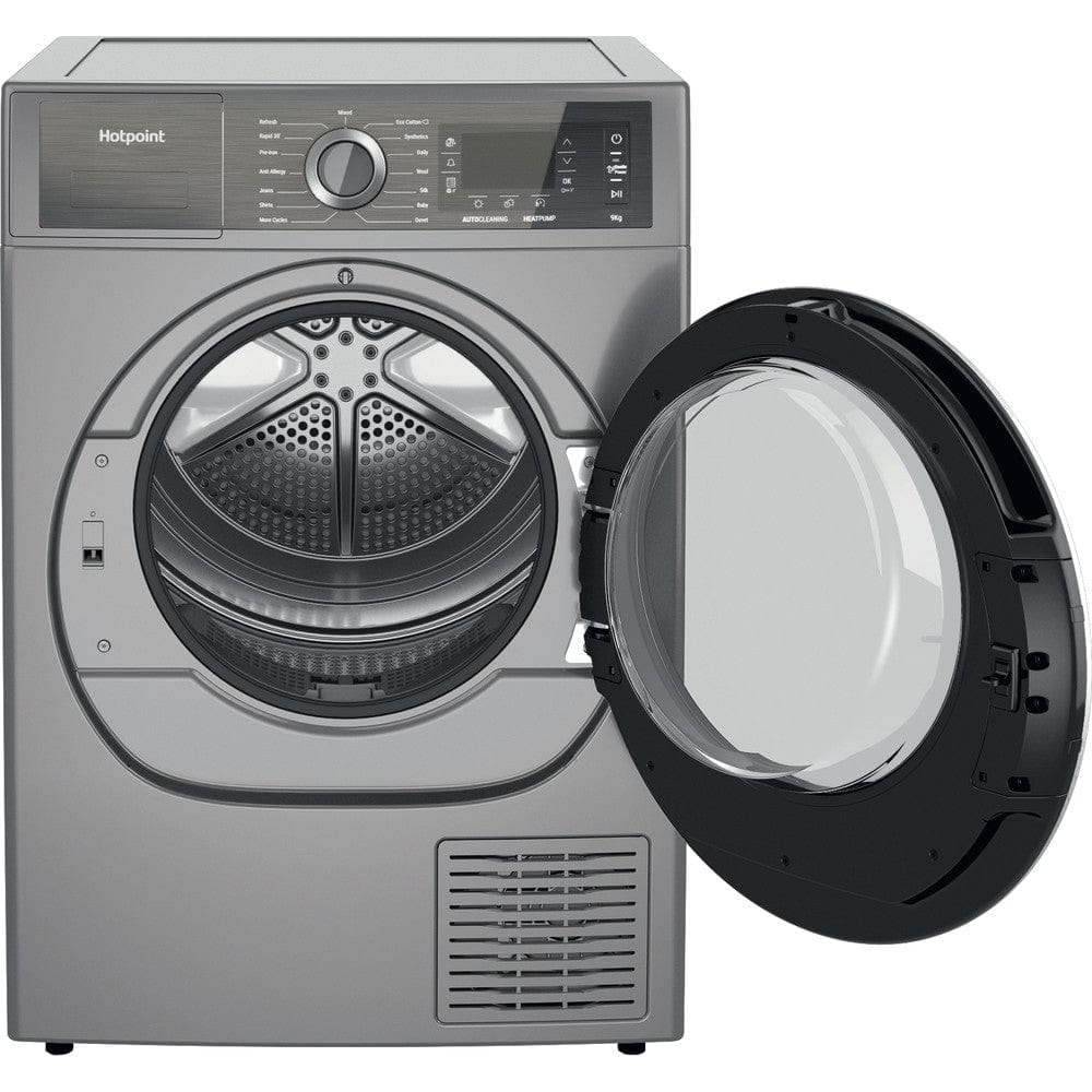 Hotpoint H8D94SBUK 9kg Freestanding Heat Pump Tumble Dryer - Silver | Atlantic Electrics
