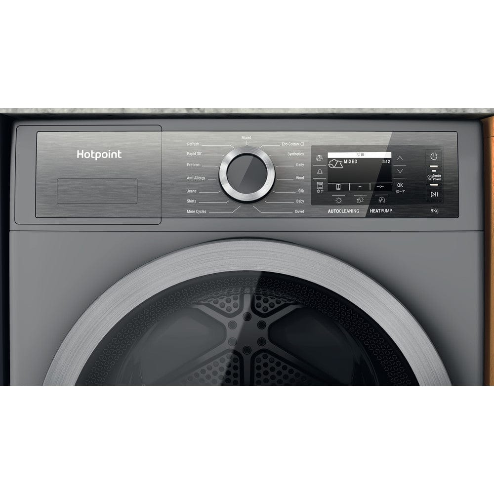 Hotpoint H8D94SBUK 9kg Freestanding Heat Pump Tumble Dryer - Silver | Atlantic Electrics