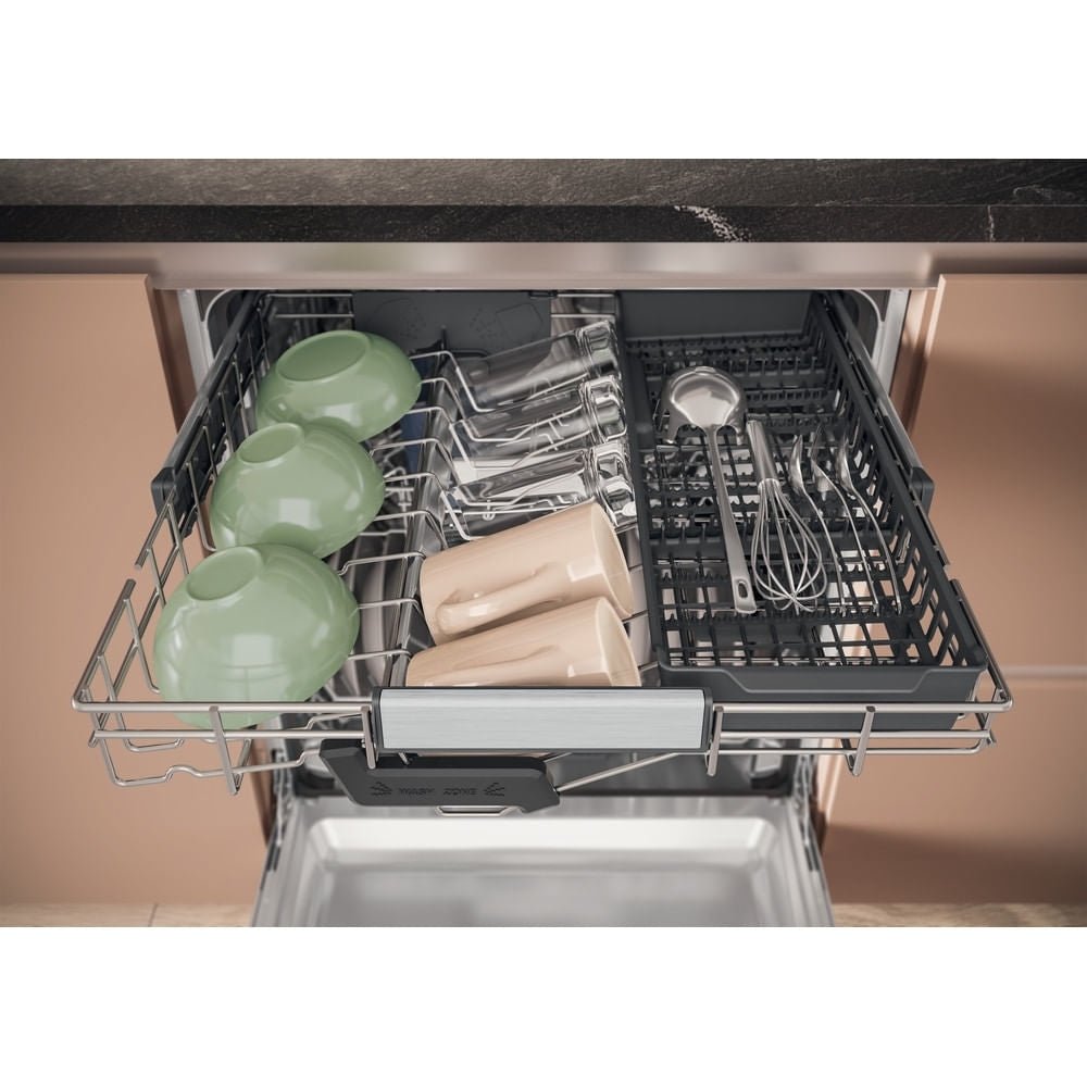Hotpoint H8IHT59LSUK 14 place settings Built-In Fully Integrated Dishwasher - Black | Atlantic Electrics